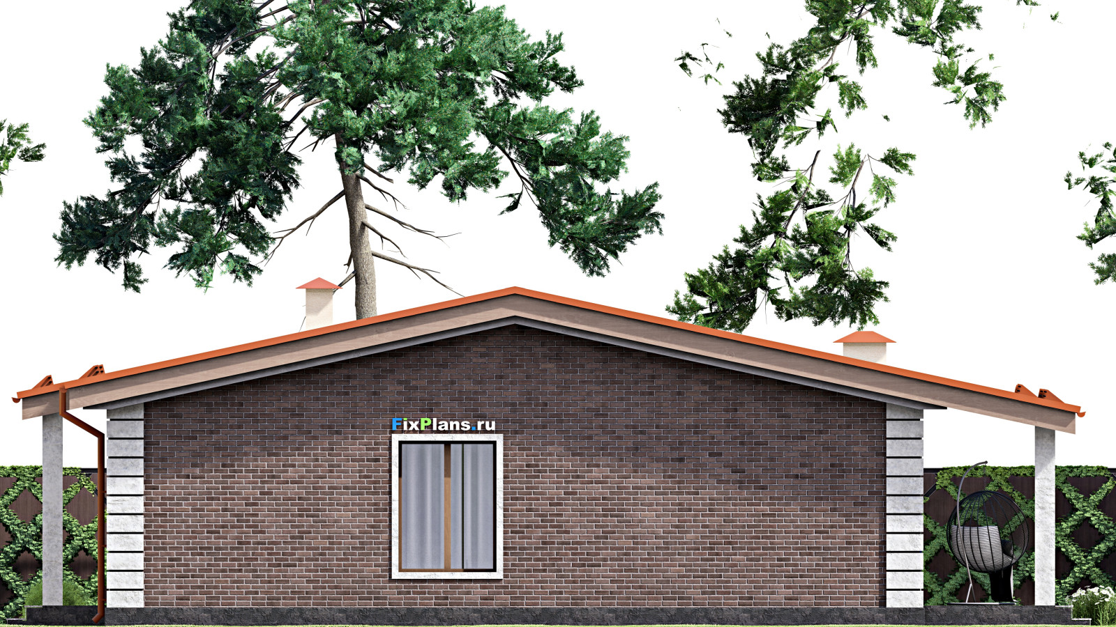 Проект одноэтажного дома 15х12м S136м2 F-14741