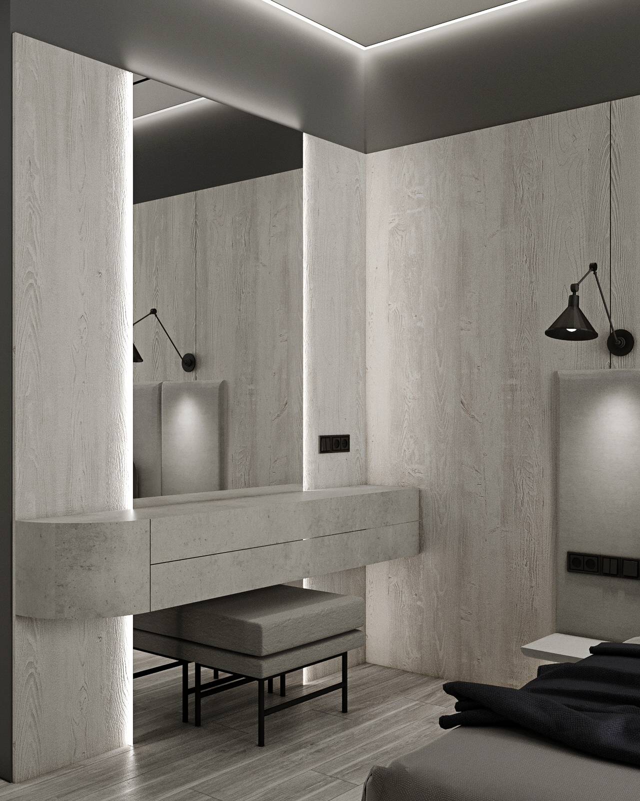 Дизайн Стильной Двухкомнатной Квартиры 74 м2 в жк Время в Москве