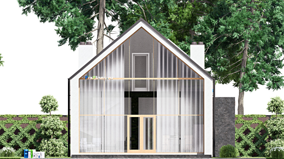 Проект дома с мансардой 17х9 м S166м2 F-16064