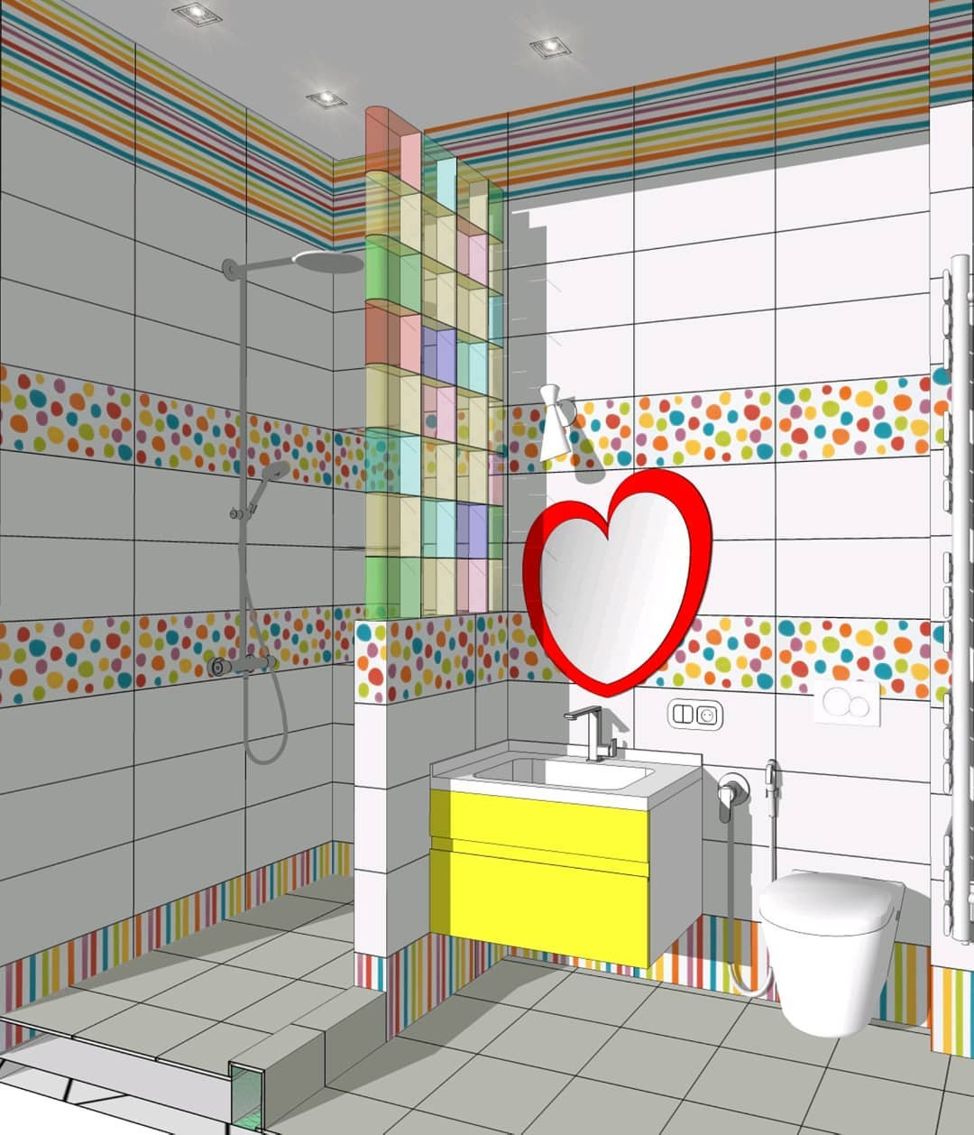 Яркий детский сан. узел