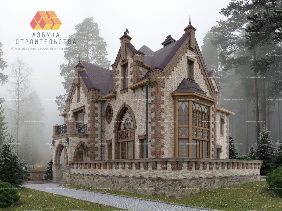 Проект дома в замковом стиле в п. Воейково
