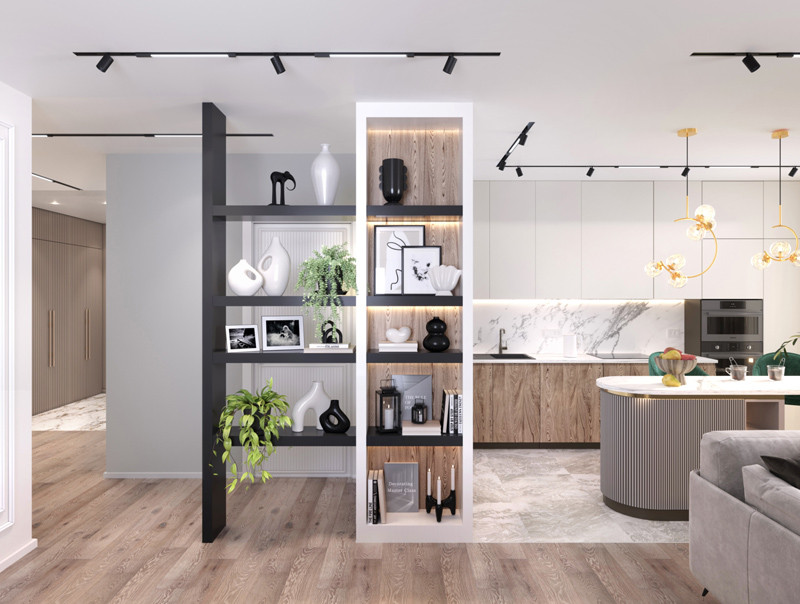 Дизайн-проект интерьеров квартиры площадью:94 м2