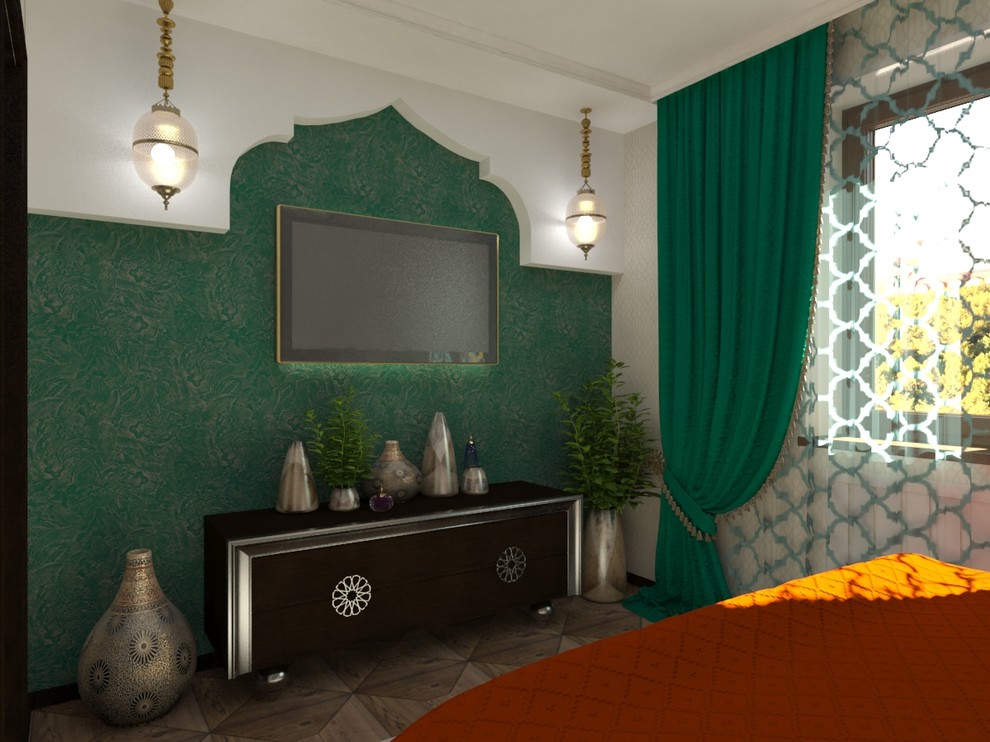 Обложка проекта: Спальня в стиле "Арабская неоклассика"