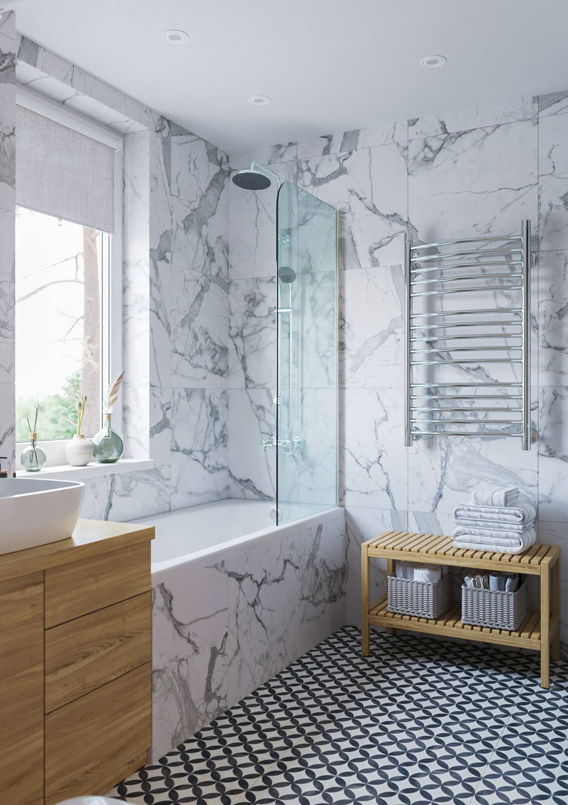 Мансардный этаж в сканди стиле