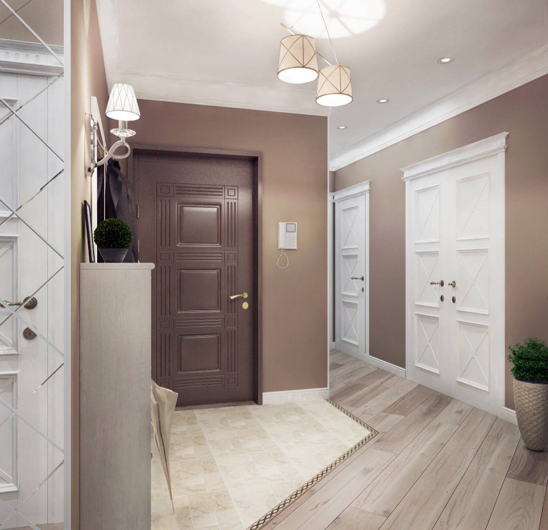 Коридор в стиле облегченная классика