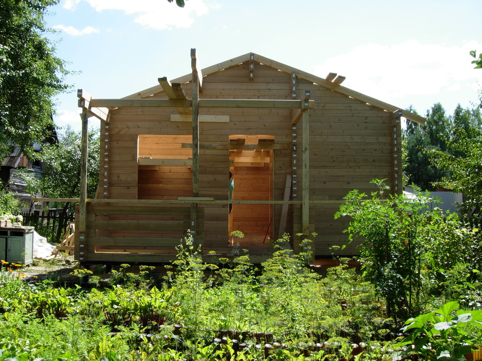 Деревянное домостроение из ТермоБруса - дом-баня