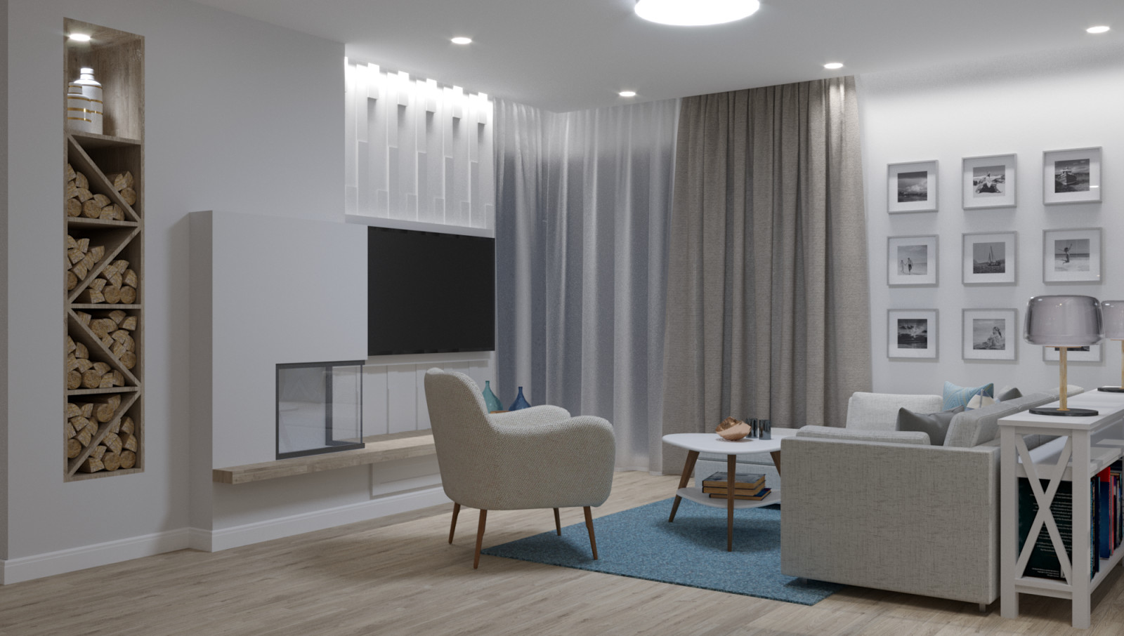 Дизайн кухни-гостиной в загородном доме