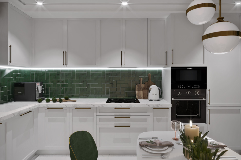 Кухня "Золото и изумруд"