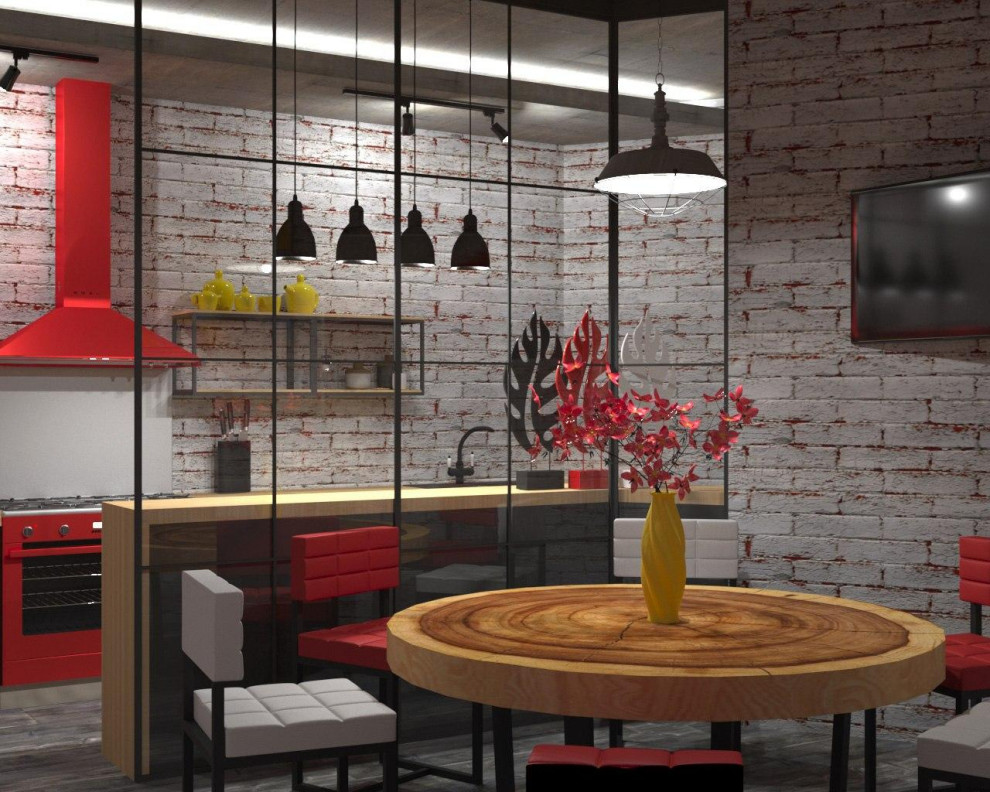 Офисная кухня в стиле лофт