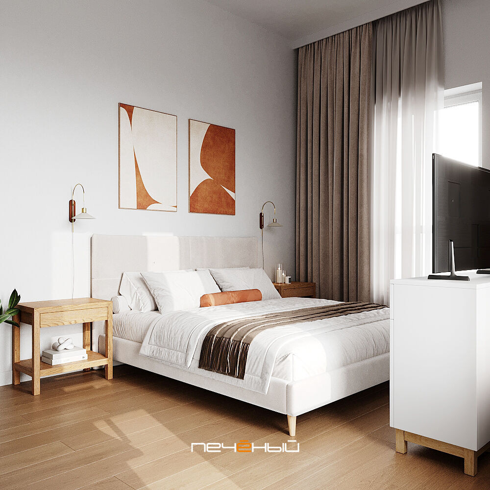 2025 Дизайн 2-комн. квартиры 76 м² в современном стиле, Москва, Green Park