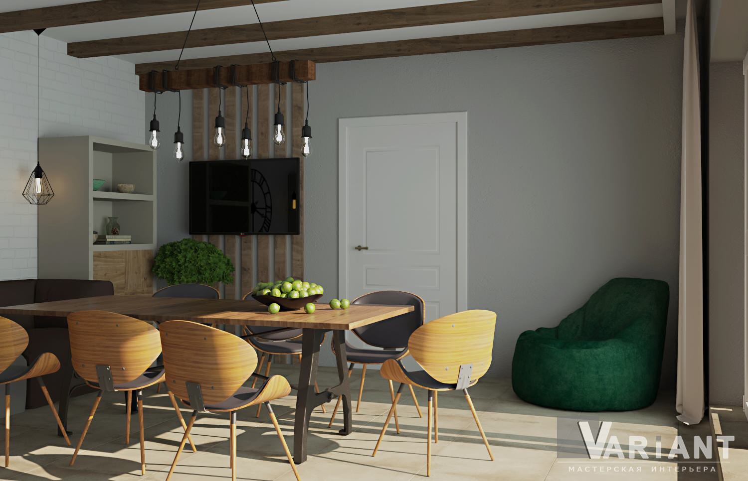 Столовая в стиле ЛОФТ