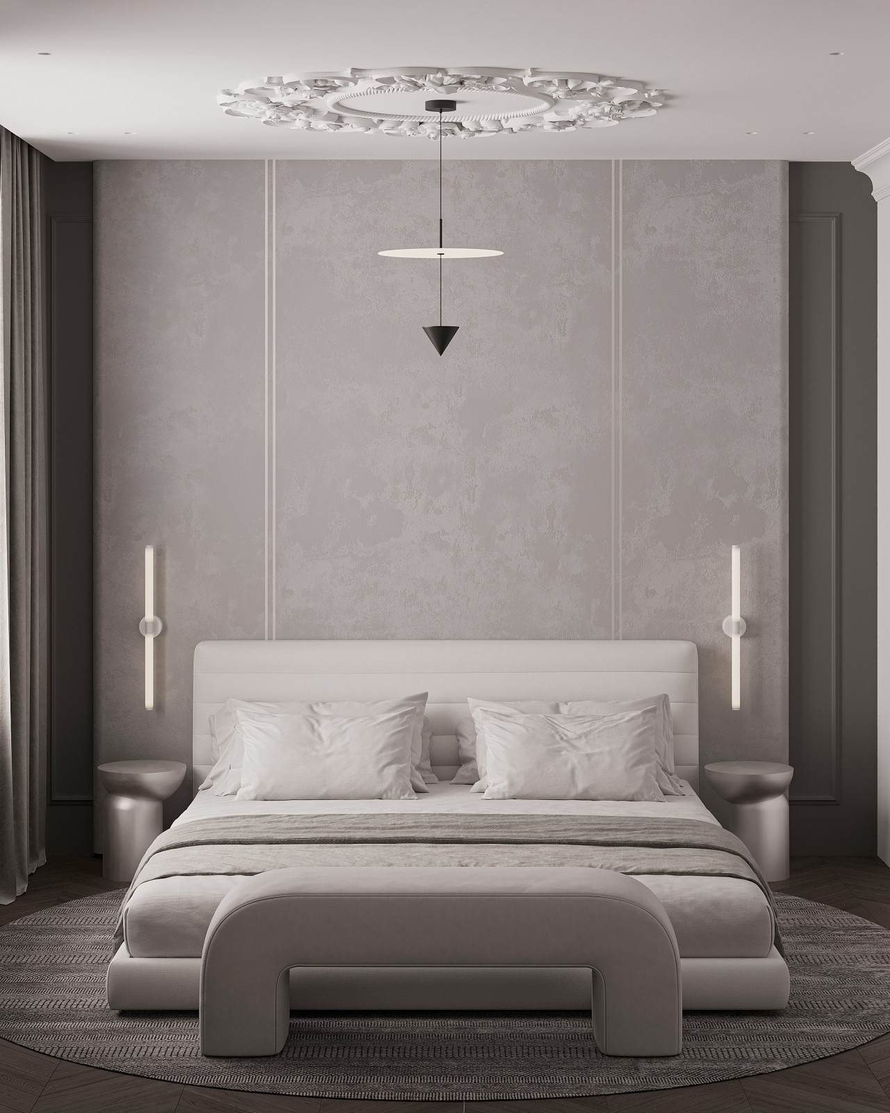 Обложка проекта: Стильная спальня в нежных оттенках