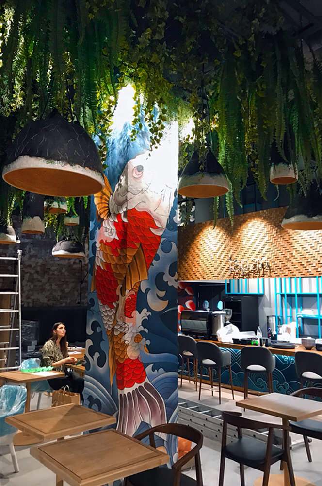 Обложка проекта: Фреска для паназиатского бистро DongPo в самом центре города!