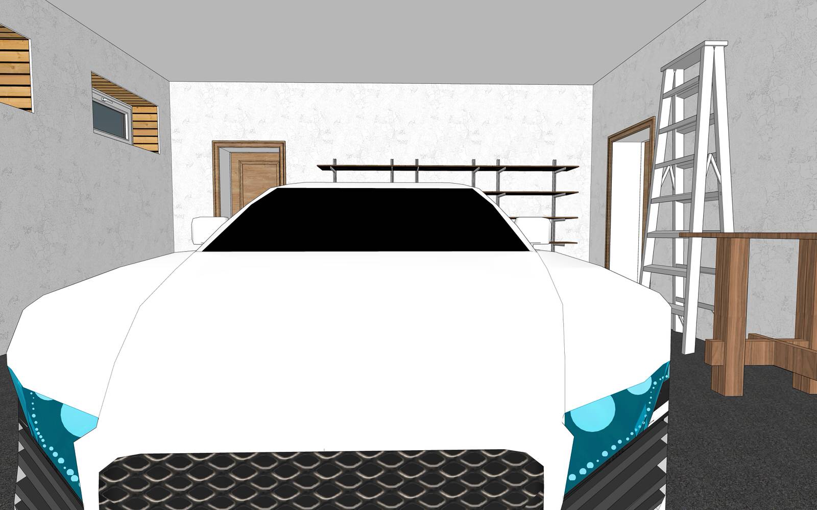 3D визуализация первого этажа дома