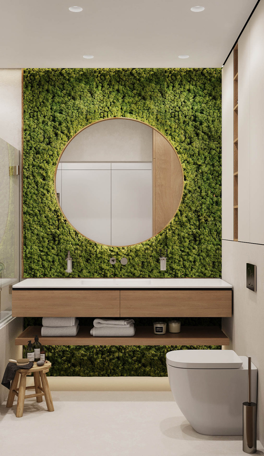 Ванная в экостиле.