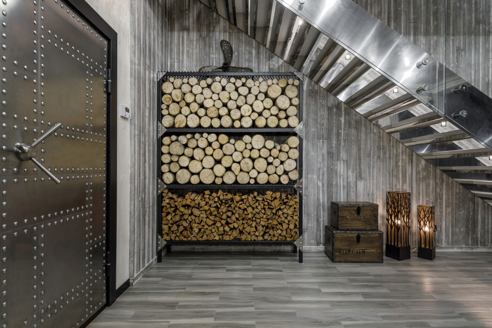 Гостиная брутального гостевого дома