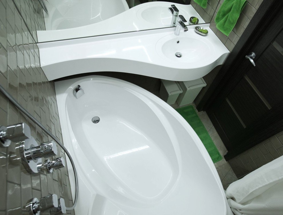 Ванна Грация и раковина Фокус в интерьере