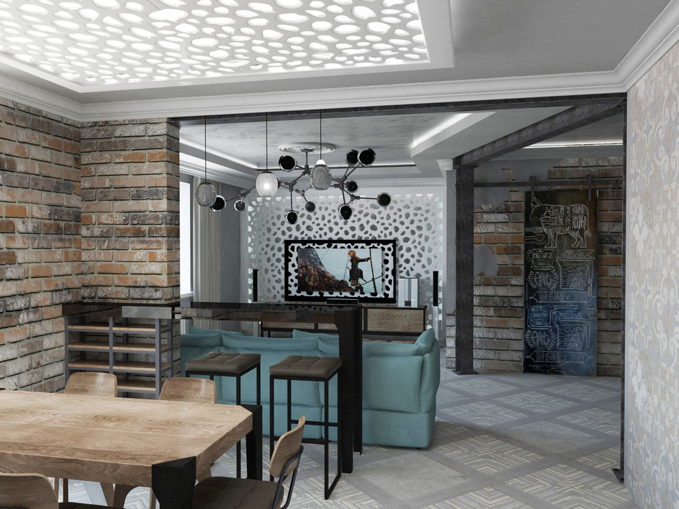 Обложка проекта: Гостиная. LOFT. Проект Ж.К. Панорама