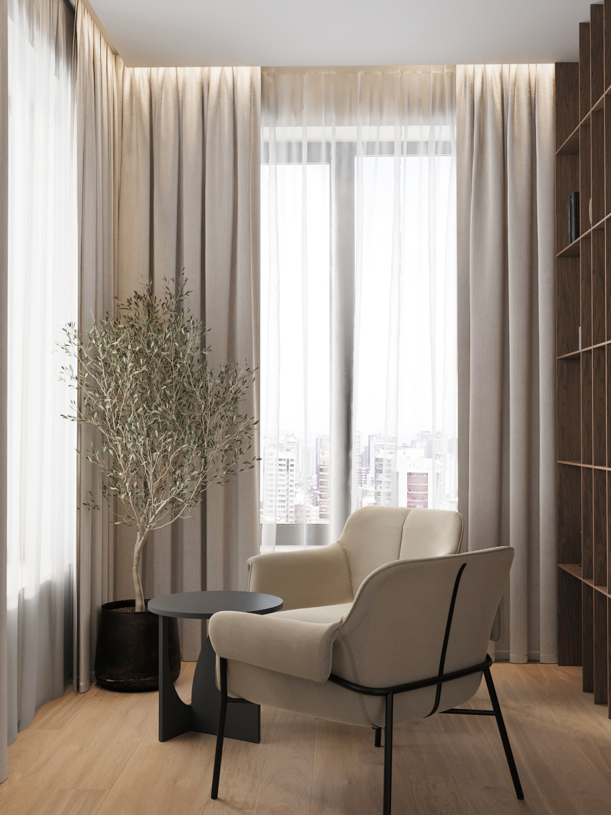 ЖК «Grand View» - квартира площадью 111,8 м2 в стиле уютный минимализм