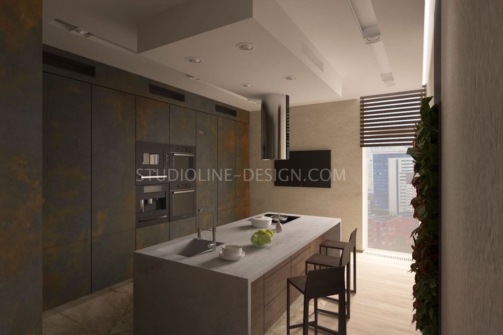 Дизайн 3-хкомнатной квартиры для холостяка