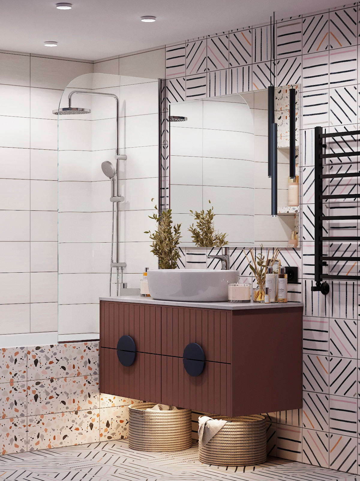 Ванная комната для большой семьи