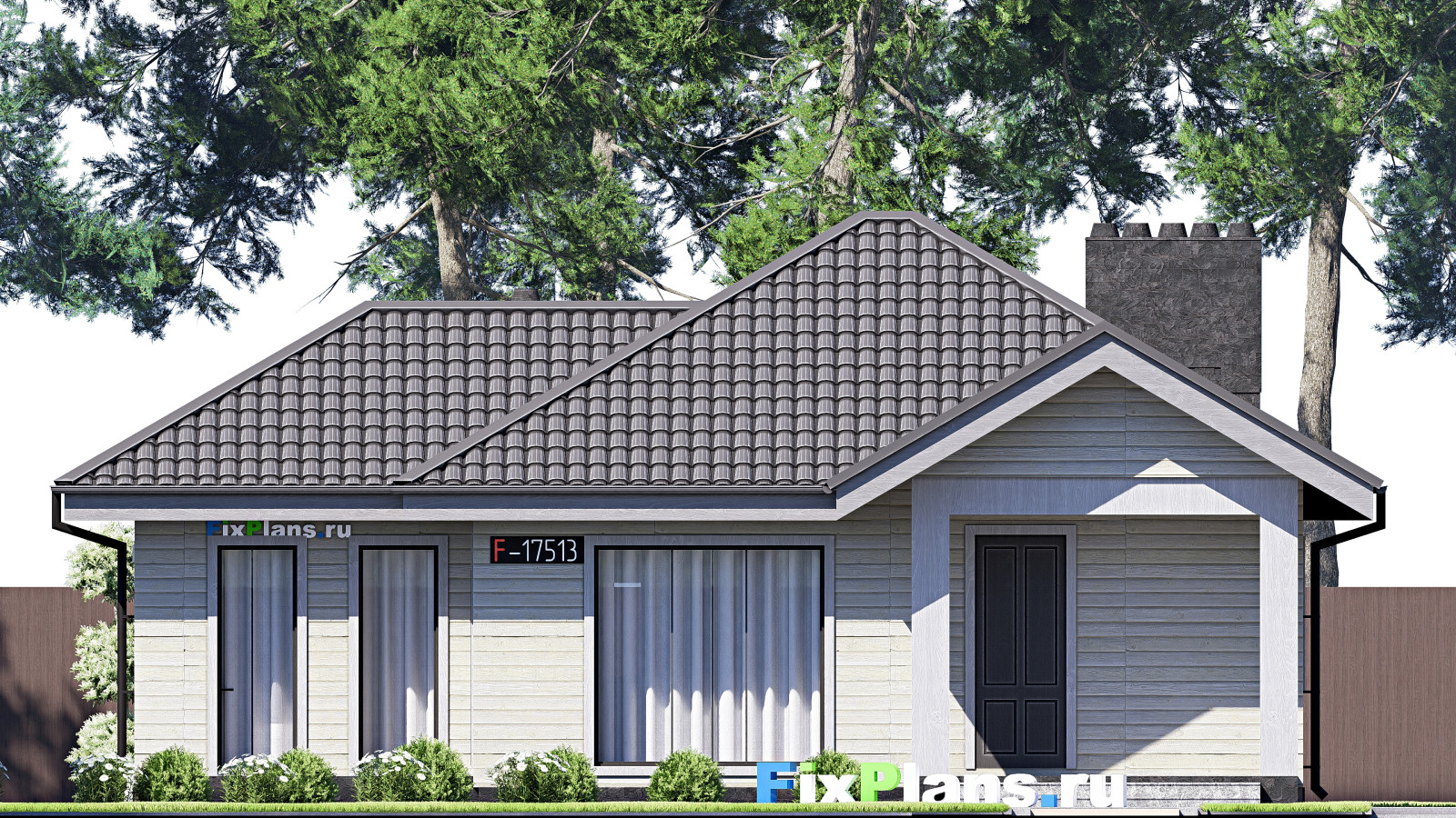Проект одноэтажного дома 10х12м S81м2 F-17513