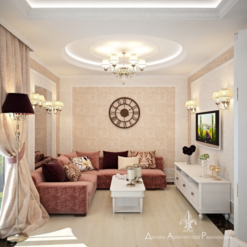 Обложка проекта: гостиная ДОМ 150 М2 П. ЯБЛОНОВСКИЙ КЛАССИКА