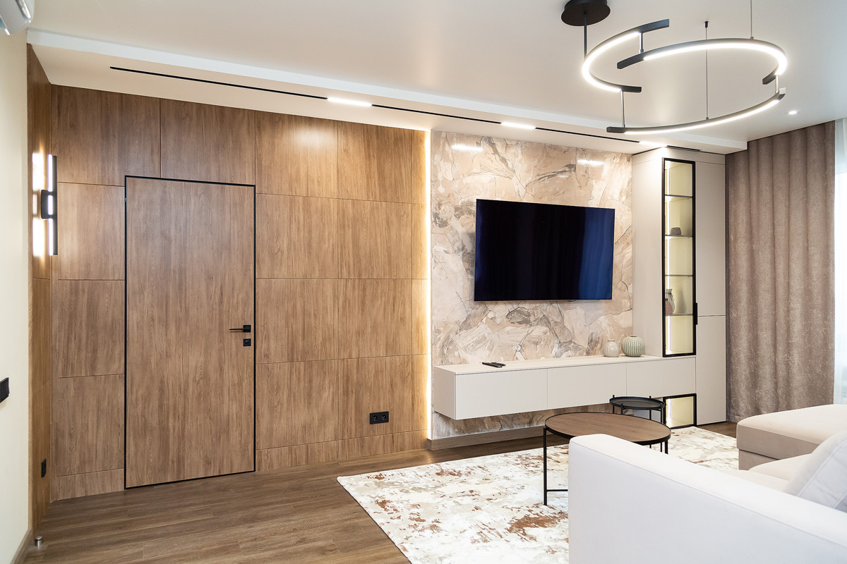 Обложка проекта: 4х комнатная квартира в стиле Контемпорари