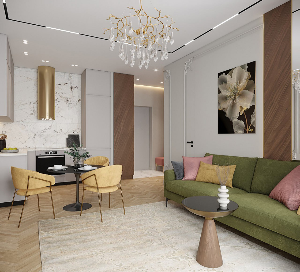 Гостинная в стиле современной классики