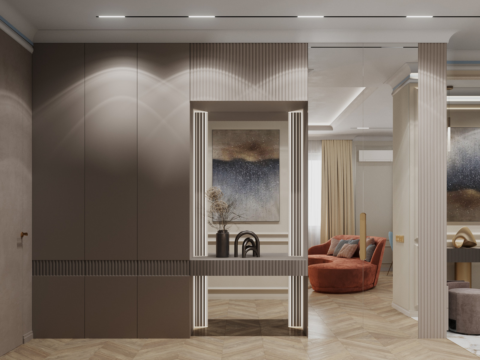 Современная классика. Квартира более 100м2. Коридор