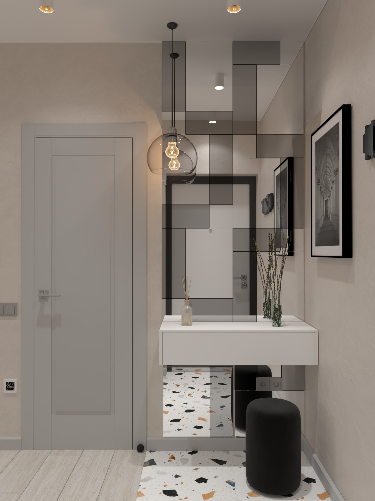 Квартира для холостяка (визуализации и коллажи)