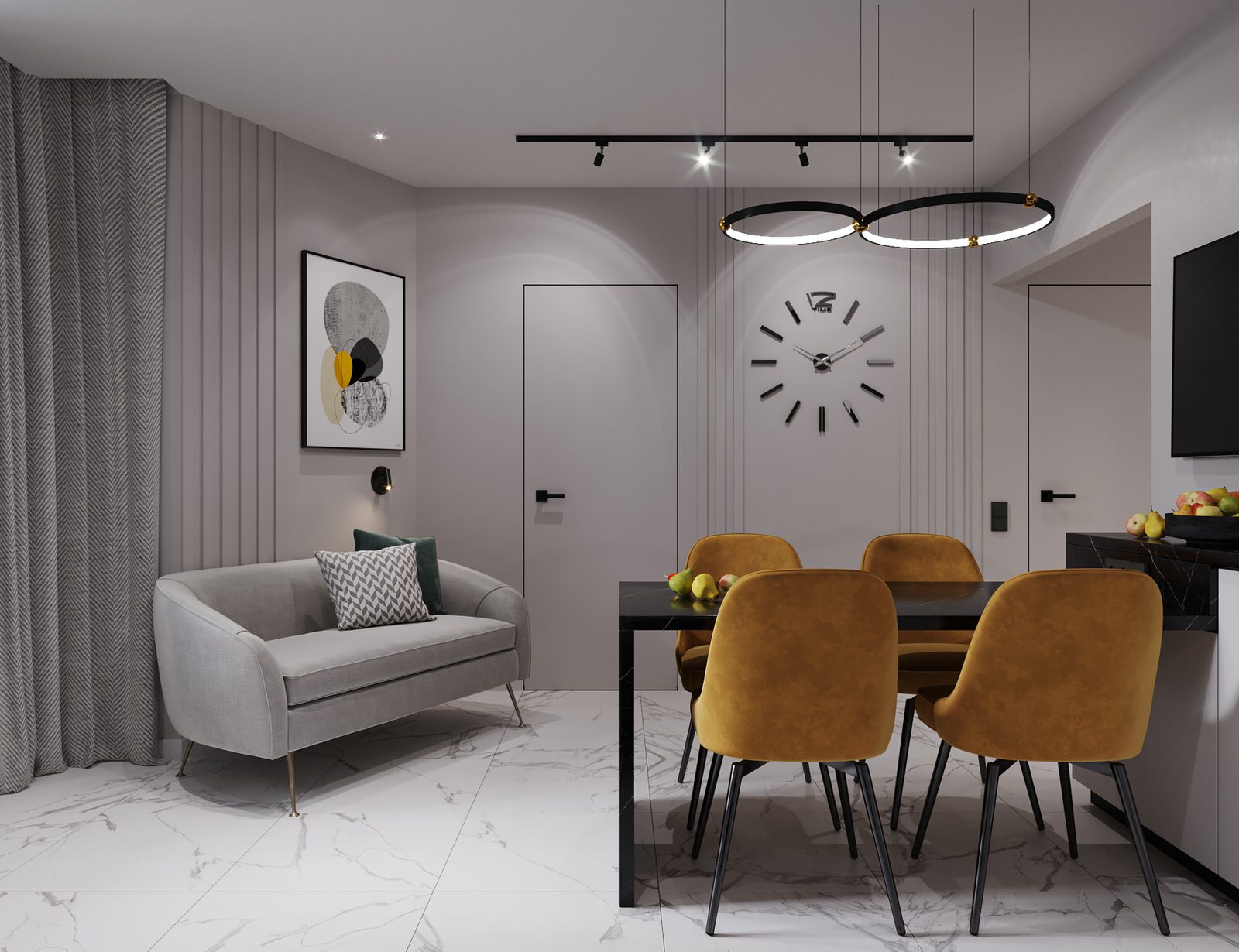 1-комнатная квартира, 46 кв.м.