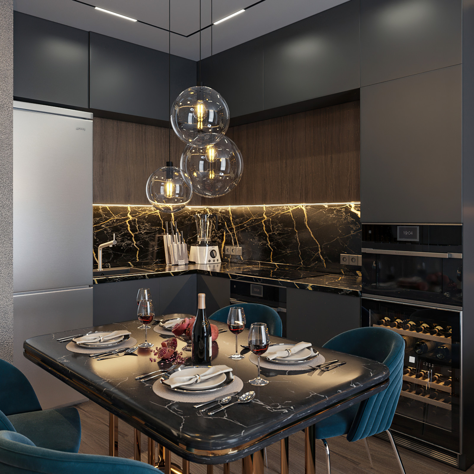 3D визуализация. Квартира в Москве, 73 м2