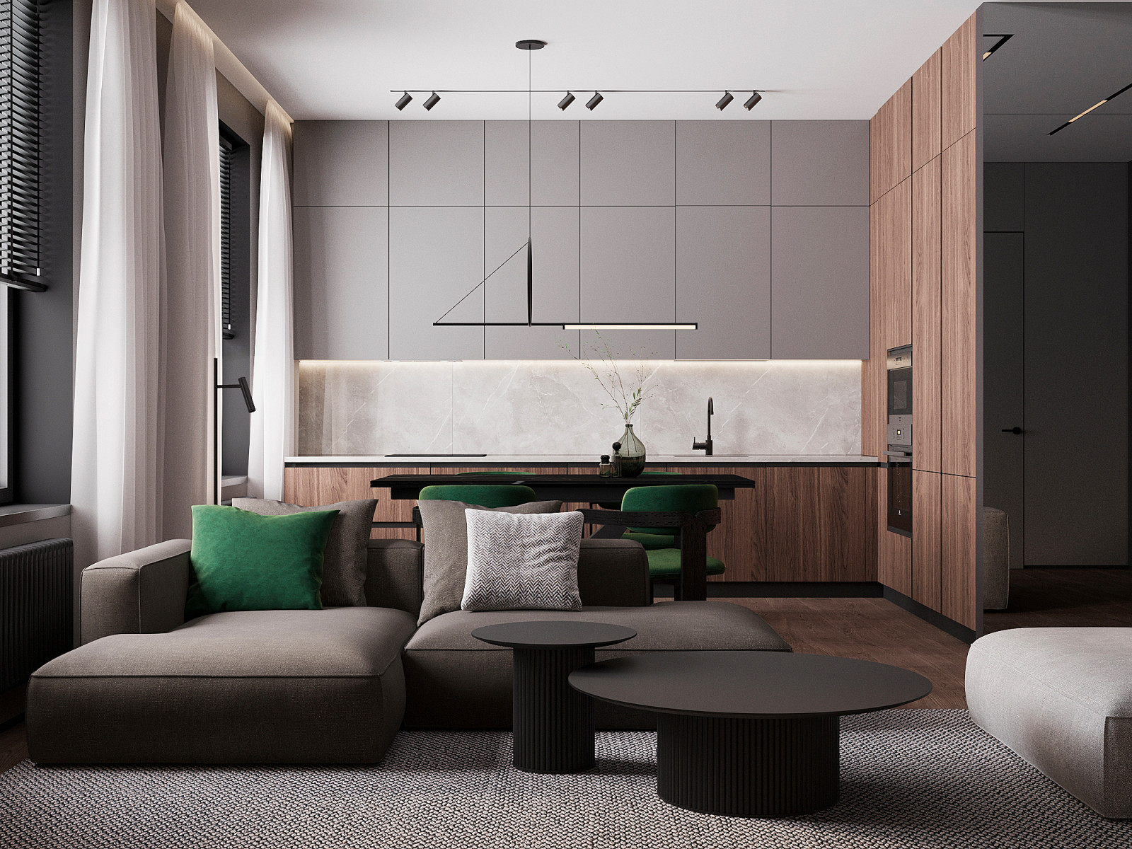 Обложка проекта: Дизайн-проект квартиры в ЖК «Фонвизинский» 83 кв.м