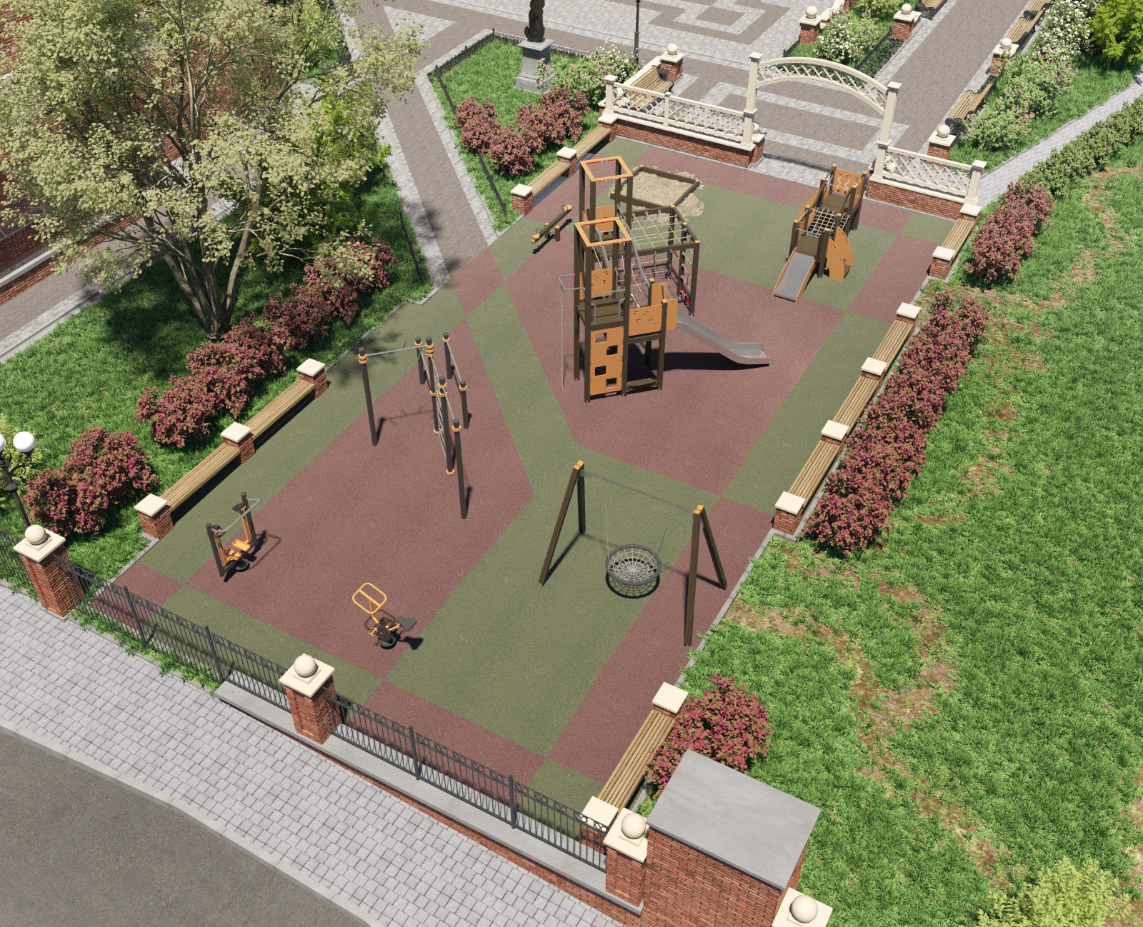 Благоустройство, ЖК "БУЛГАКОВ", СК "СТРИЖИ",Новосибирск