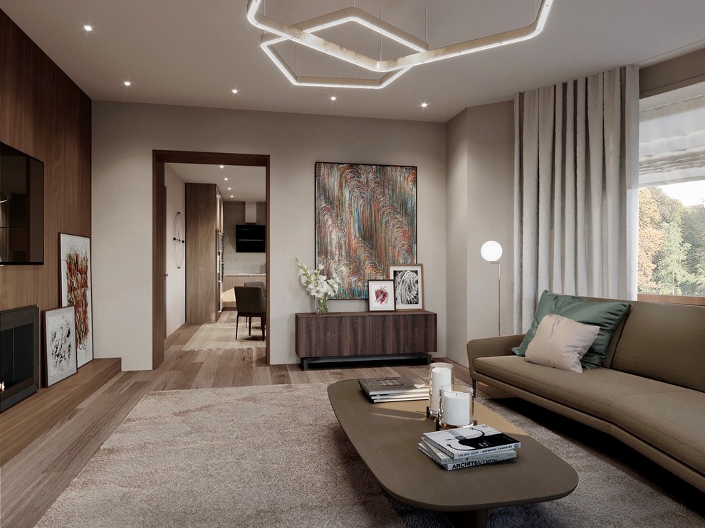 Интерьер двухуровневой квартиры в Калининграде.