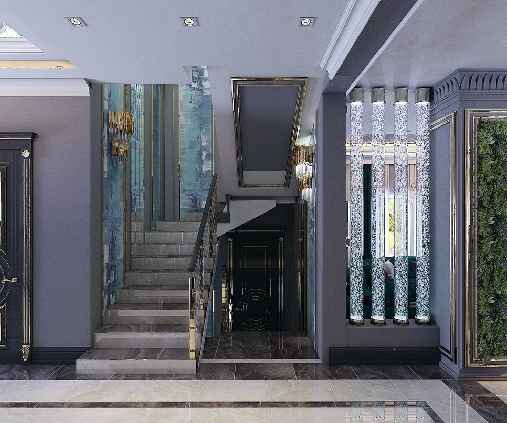 Холл 1 этажа в частном домовладении в стиле арт-деко (г.Пятигорск)