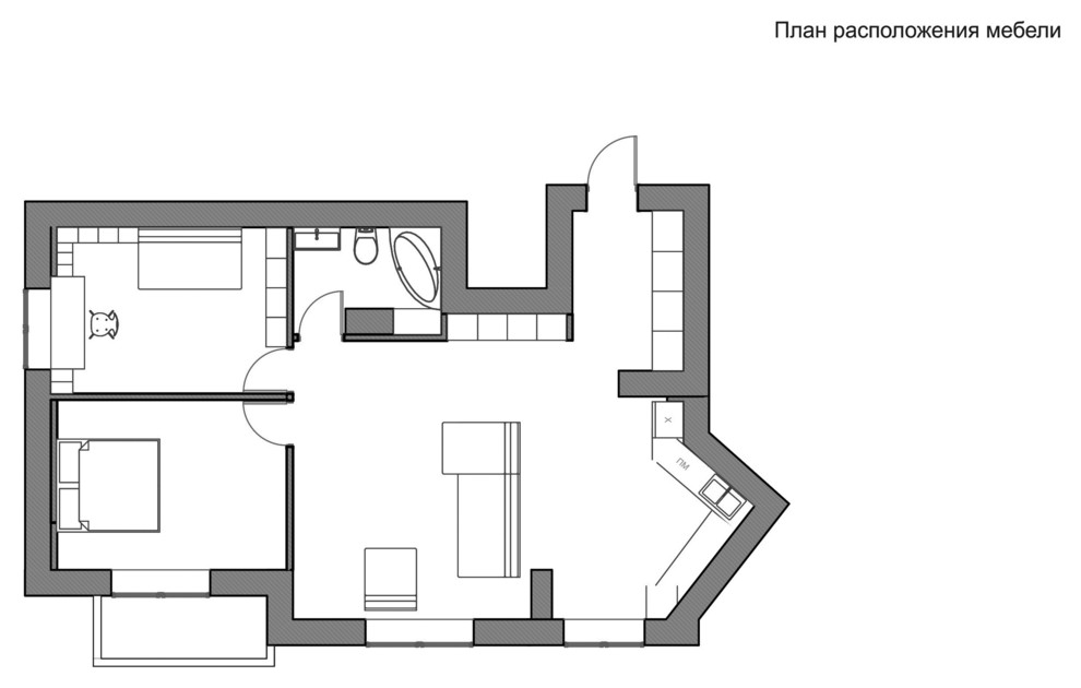 Houzz тур: Квартира с бетонным декором и цифровым кодом