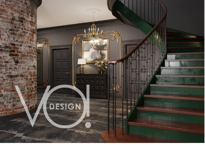 Общественная зона, прихожая, гостиная столовая и кухня