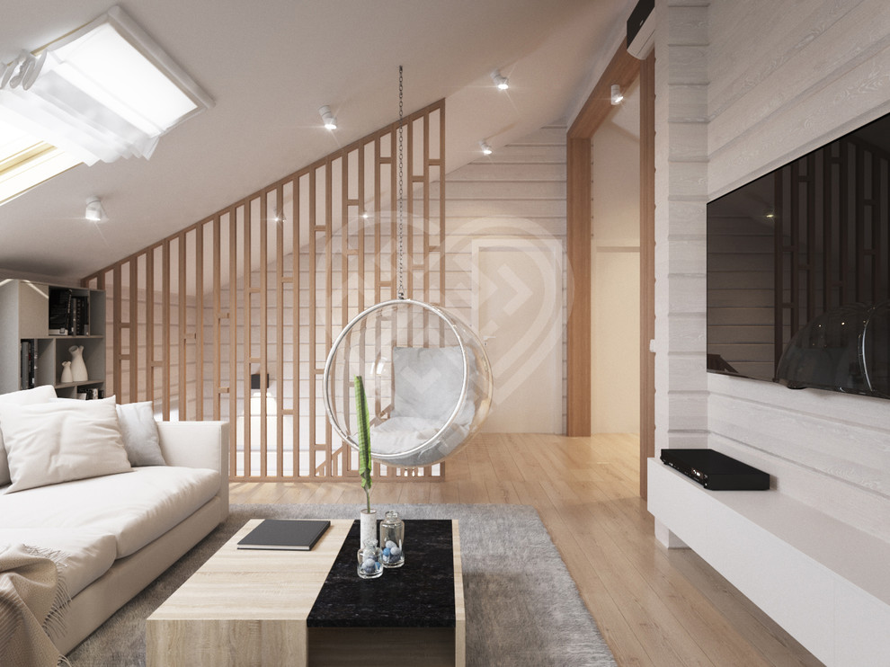 Дизайн интерьера дома из клеёного бруса в Подмосковье