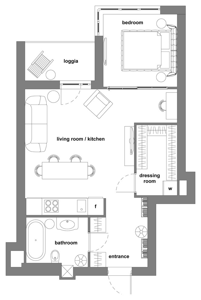 Houzz Украина: Городские джунгли — квартира 54 кв.м