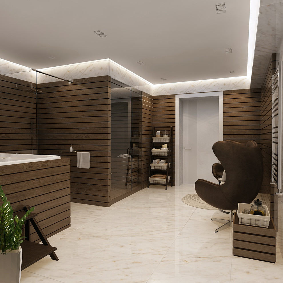 Двухэтажный дом в современном стиле