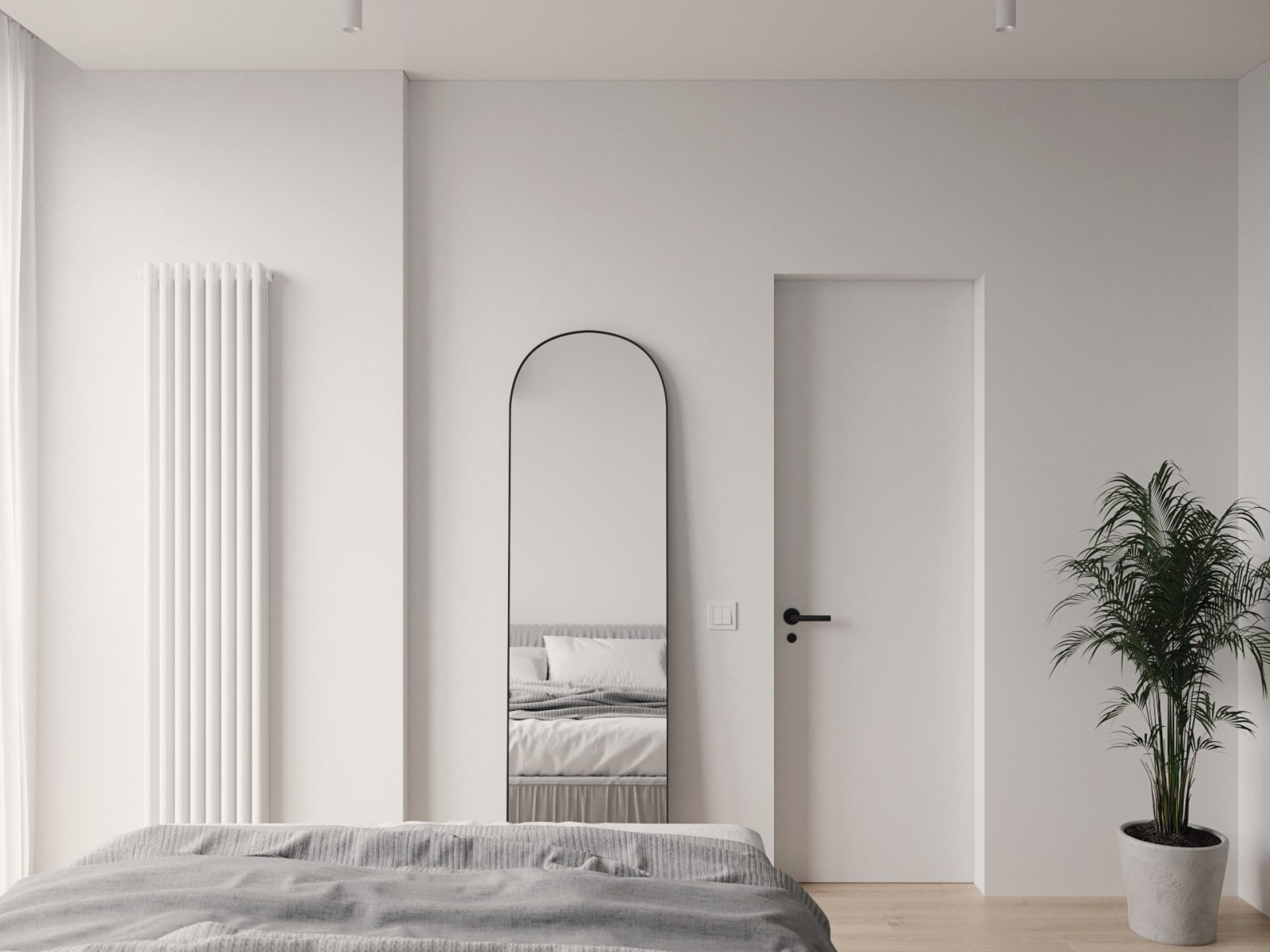 Ascetic and minimalist interior design of apartment