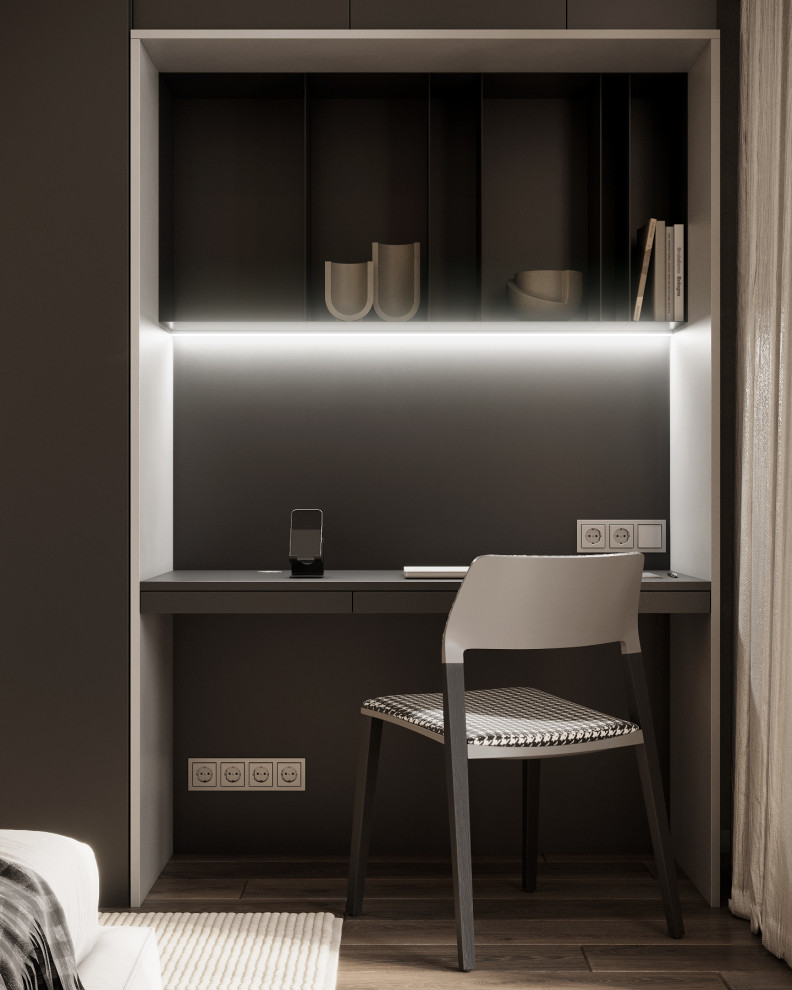 Монохромная квартира с террасой.