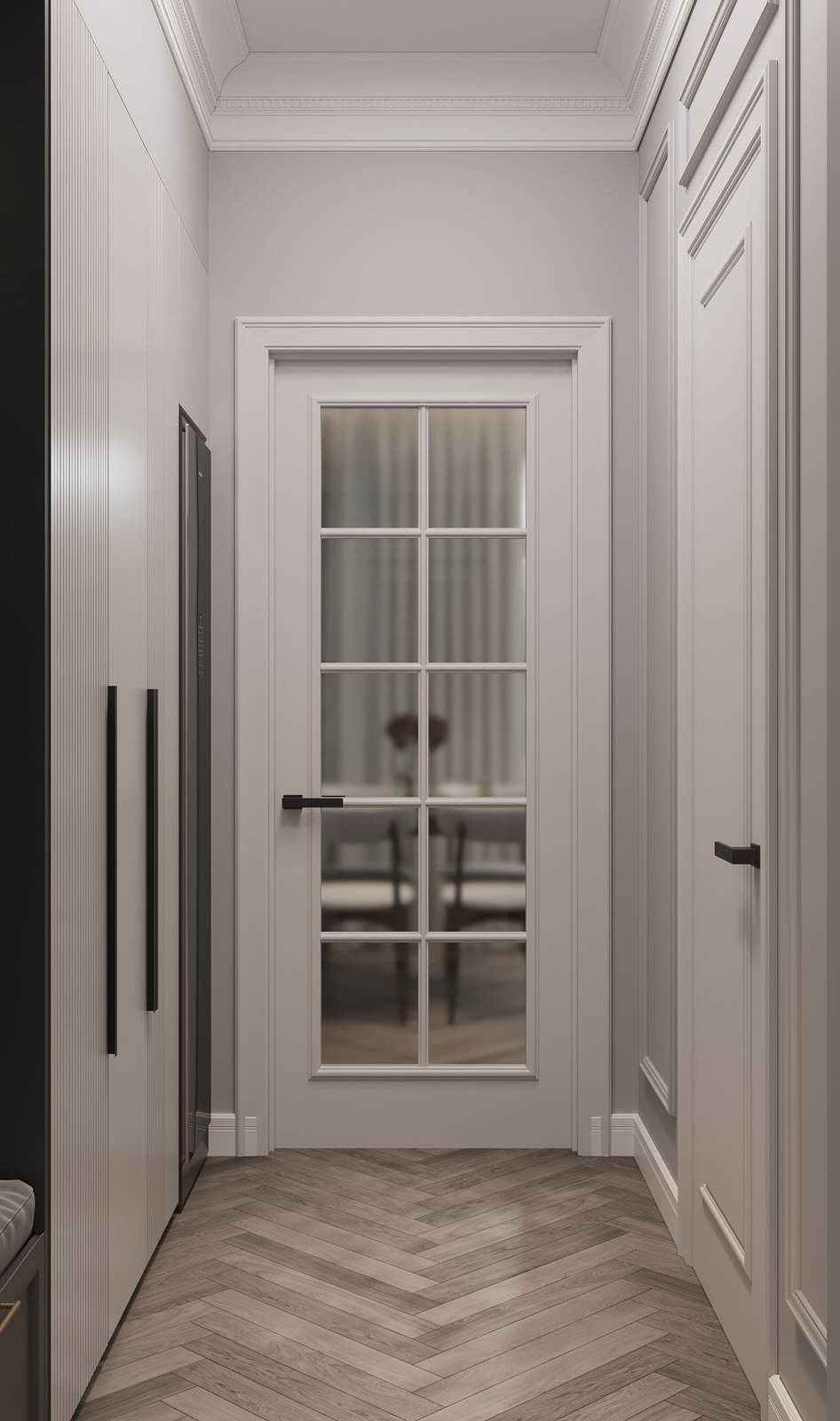 Интерьер однокомнатной квартиры в темных оттенках