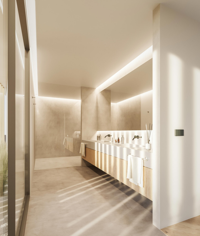 Обложка проекта: Дом в современном стиле с большим бассейном и гаражом