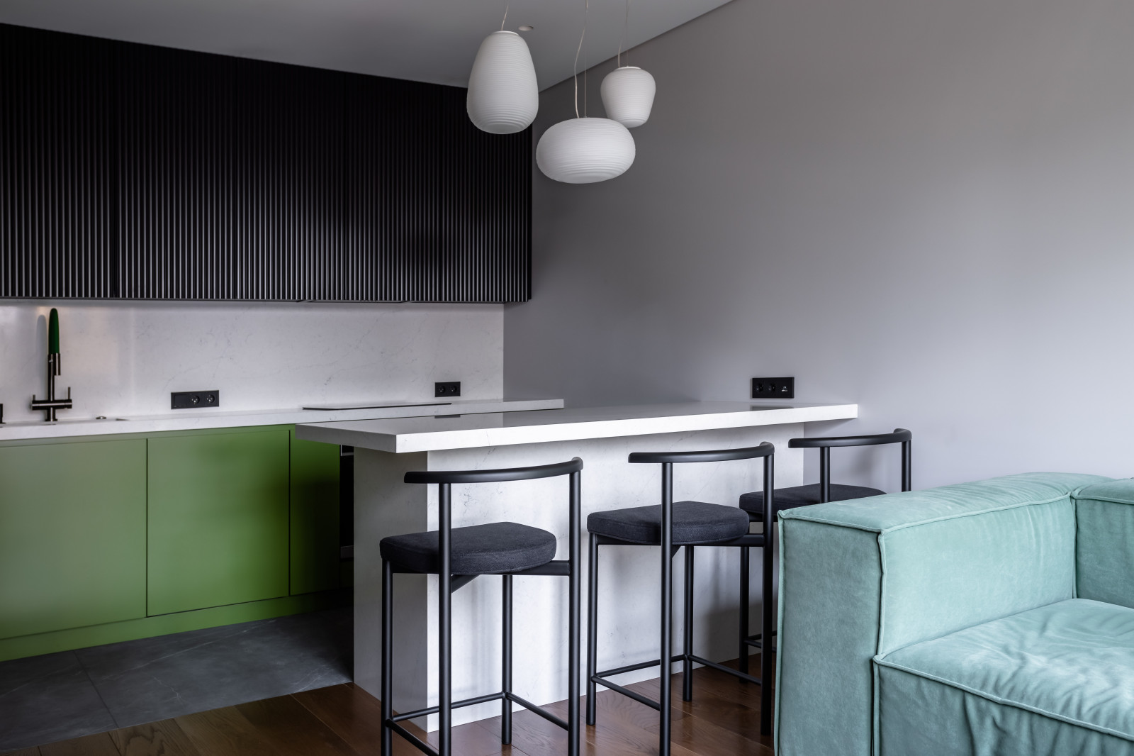 Современный интерьер квартиры 60 м2 в ЖК Академика Павлова 28