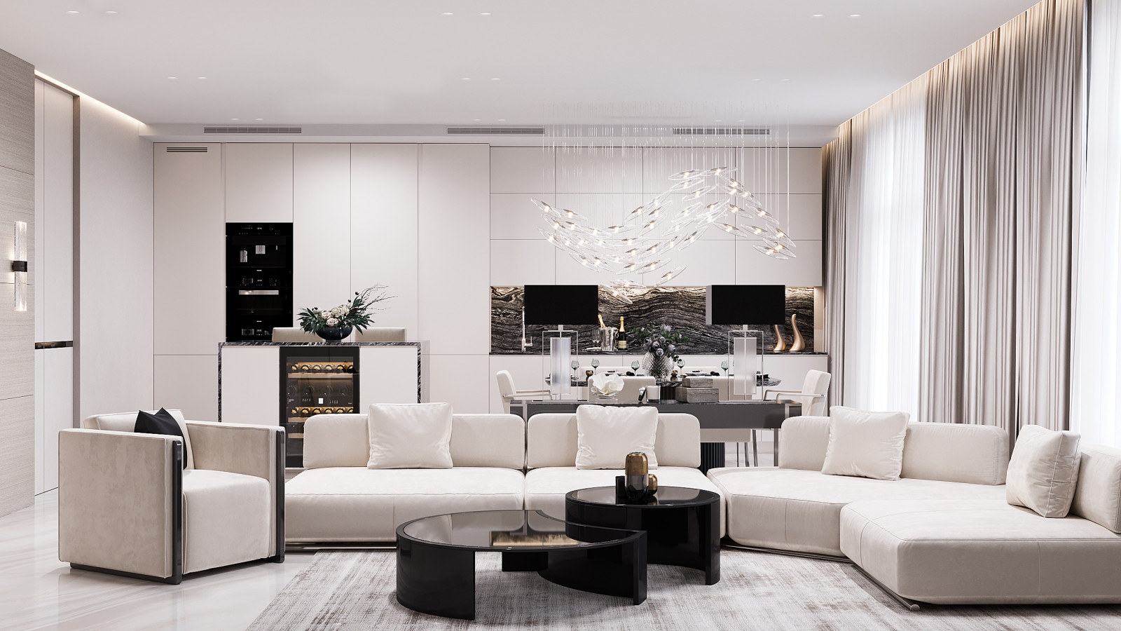 Изысканная лаконичность в интерьере квартиры в ЖК "Neva Haus"