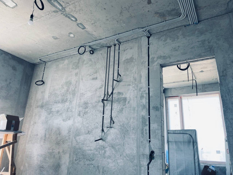 ЖК EVER электромонтаж в 2-х комнатной квартире 68m2