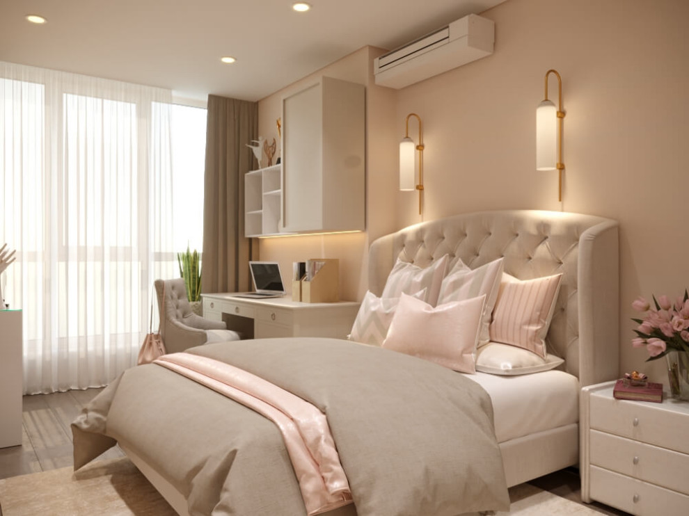 Дизайн-проект трехкомнатной квартиры в бежевых оттенках